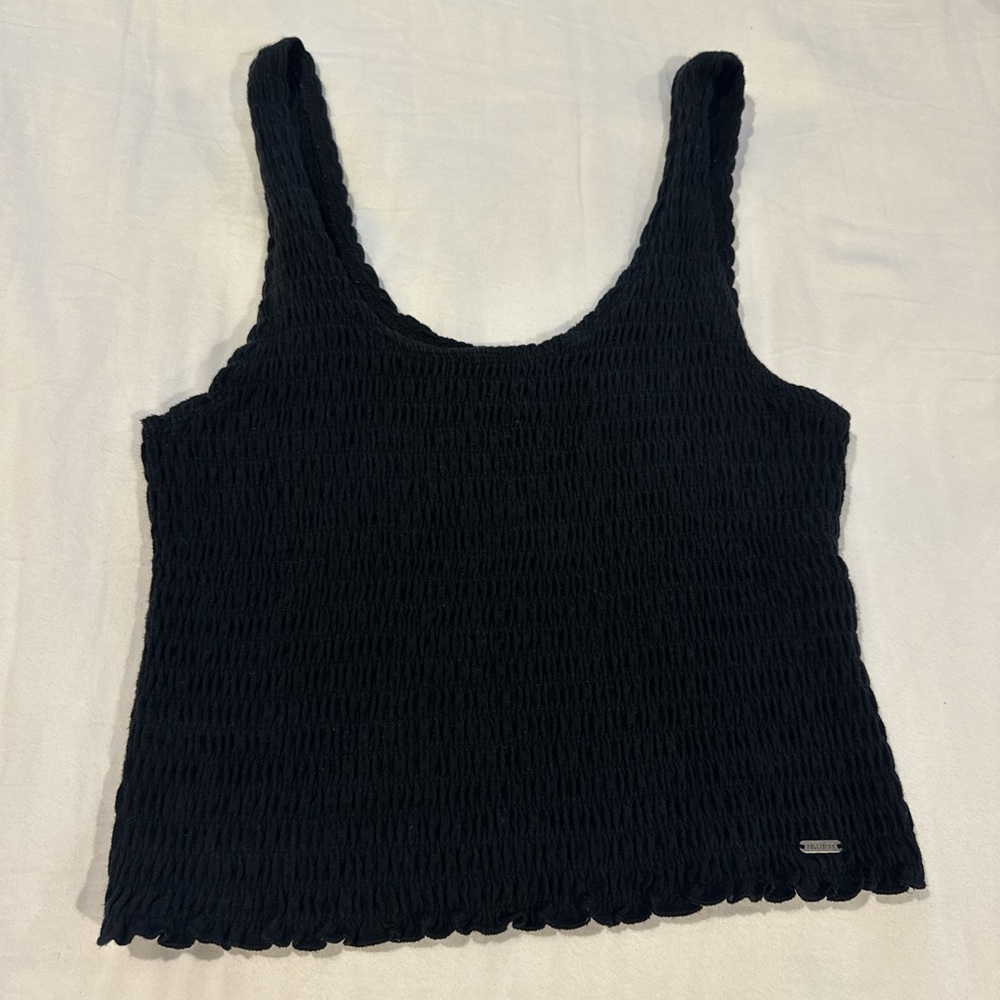 Hollister Black Ribbed Sleeveless Tank Top